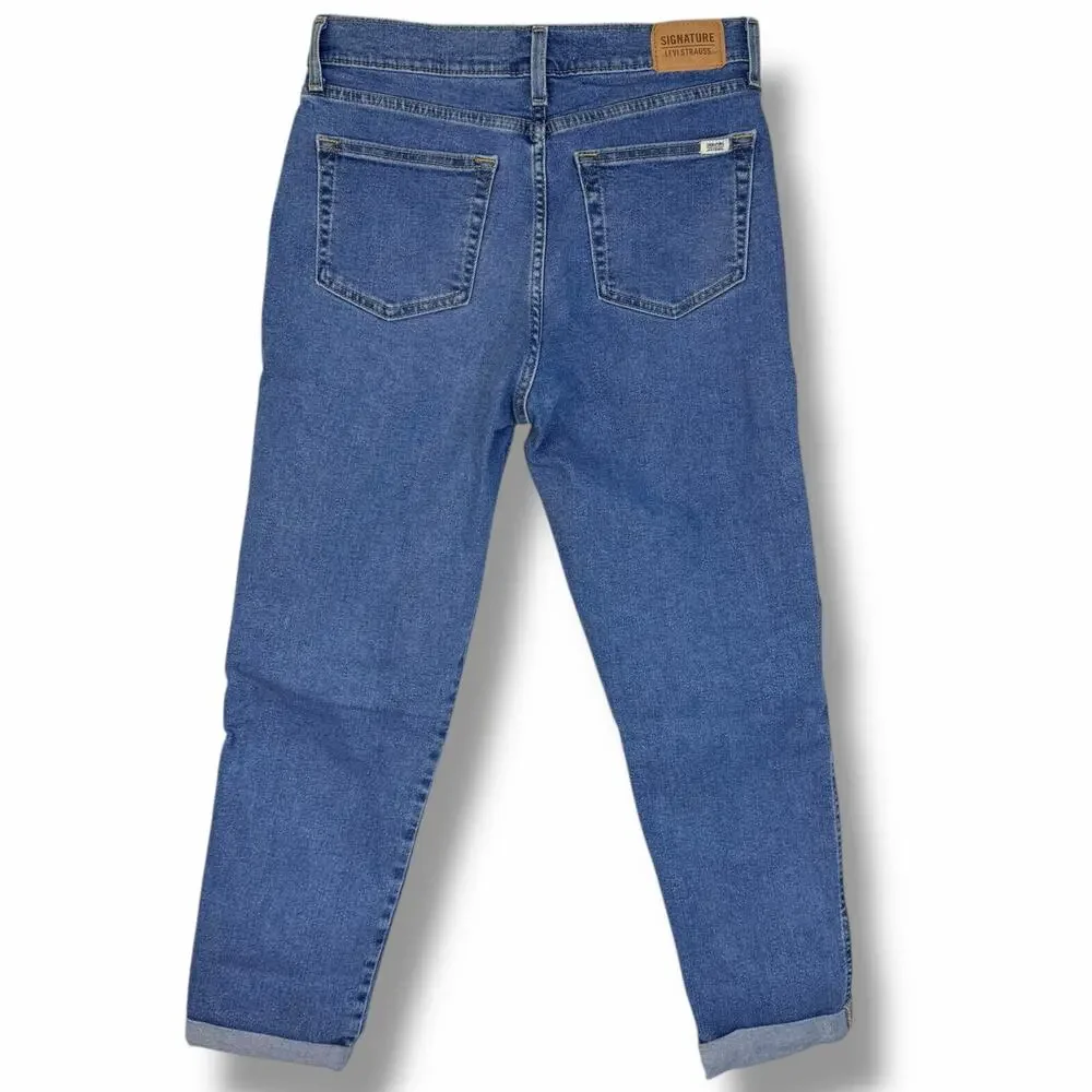 Levis Signature Heritage Boyfriend Jeans Patchwork High Rise Crop Ankle 4 / 27